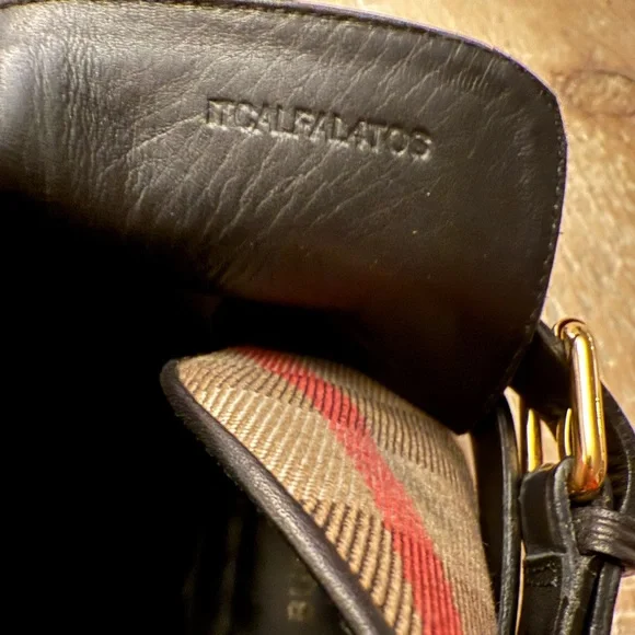 BURBERRY Pryle House Check & Leather Equestrian Ankle Boots 39.5 / 9 - Picture 15 of 15